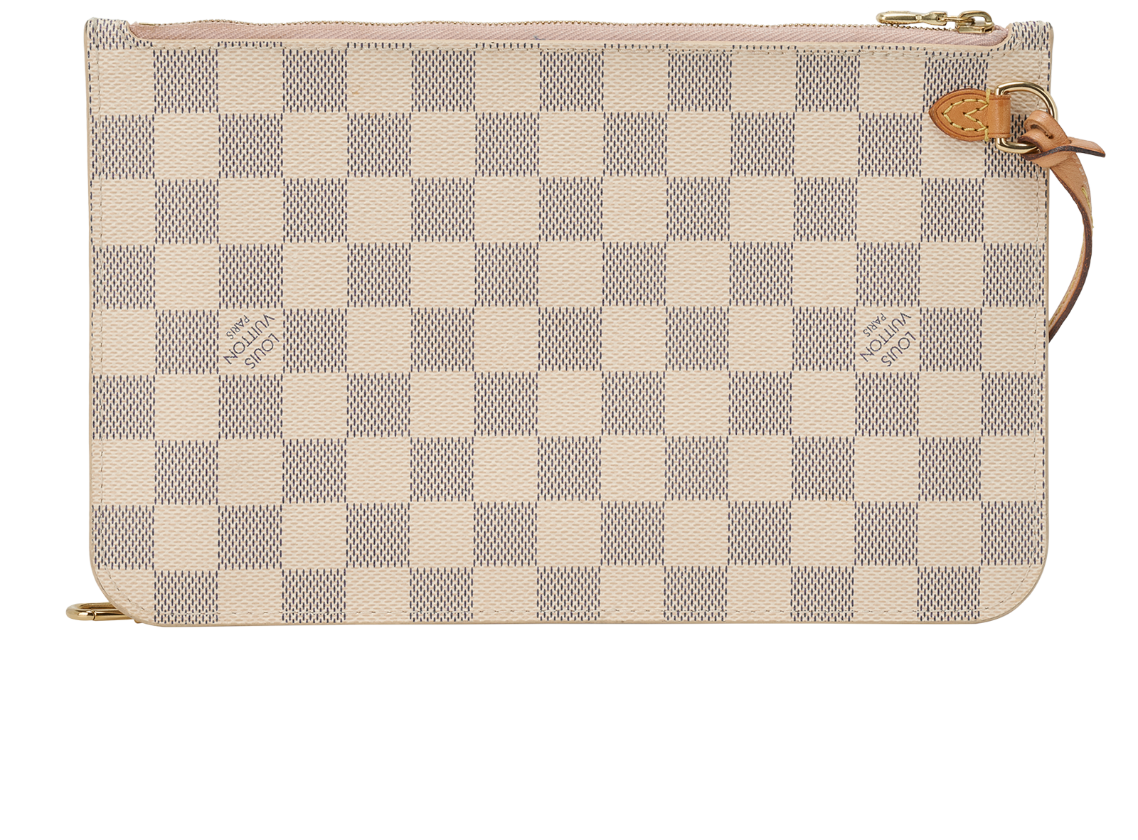 Neverfull Pouch, &pound;295, Handbags, Blue/Cream, Canvas, Back view